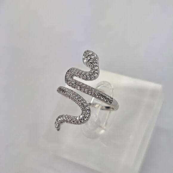 Giani Bernini Cubic Zirconia Snake Ring in Sterling Silver Size 7 - Picture 7 of 10